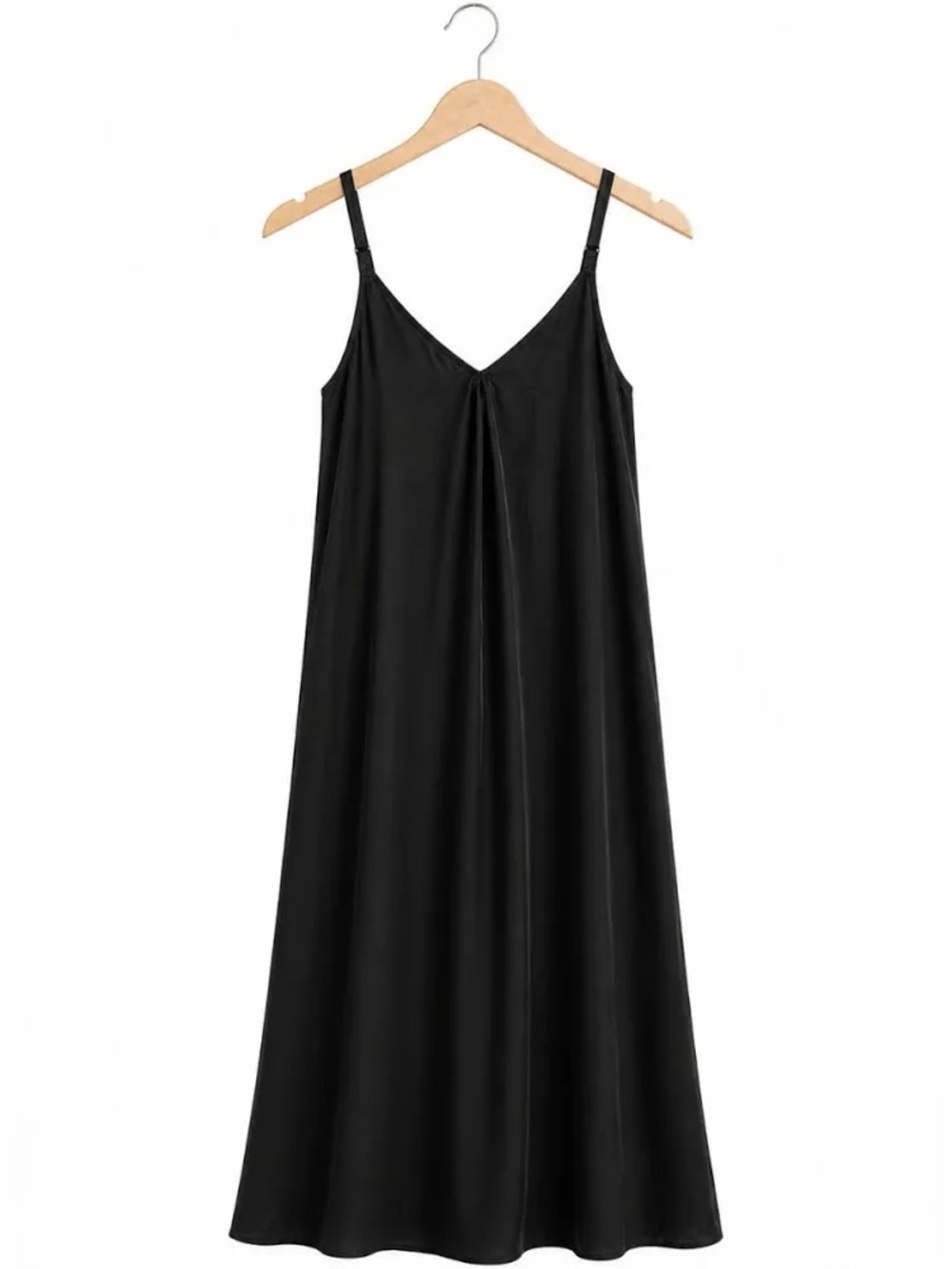 NEW, Nation LTD ‘Sequoia’ Slip Dress XS Black Satin, Quiet Luxury, Minimalist